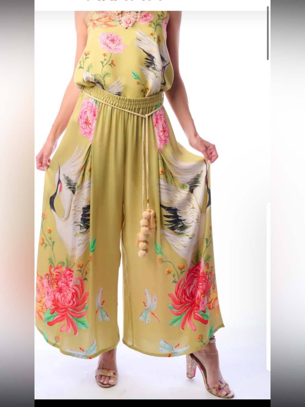 NWT Aratta Silent Journey- Legend of The Crane Pants- Mustard